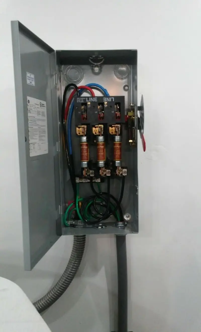 Three-phase disconnect switch installed for Electrical Wiring & Rewiring in Ellsworth