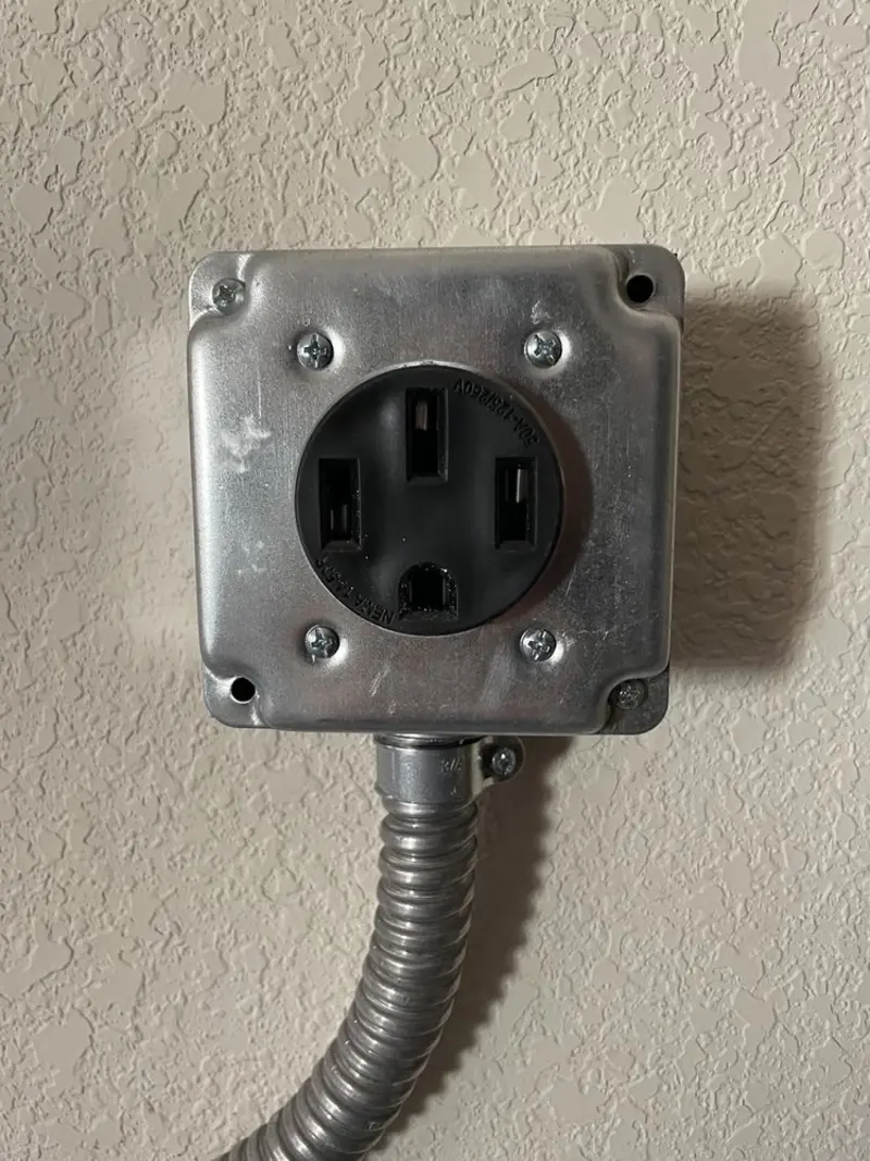 NEMA 14-50 outlet installed for Smart Home Electrical in Ellsworth